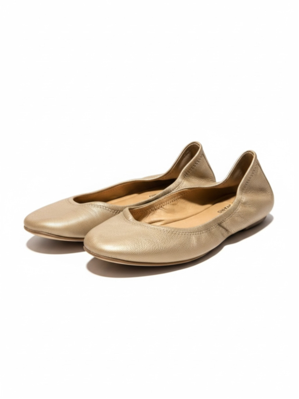 Lucky Brand Emmie Gold Ballet Flats Slip On Women’s 10